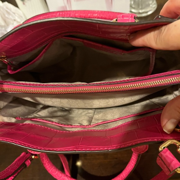 Michael Kors Fuchsia Crocodile Embossed Bag - Picture 3 of 4